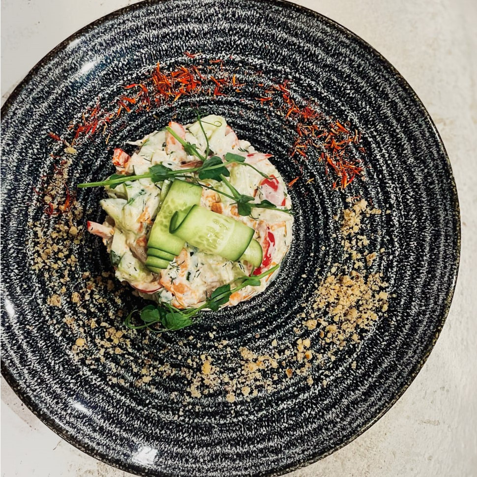 Chicken salad with cucumber
